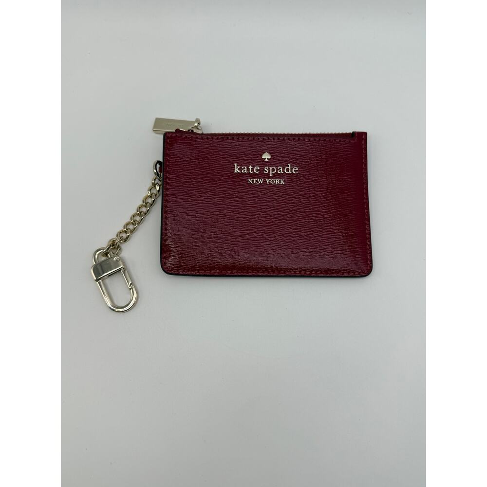 NWT Kate Spade Red Jam Textured Patent Leather Small Pocket Purse Wallet